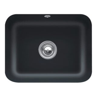 V&B Unterbauspüle Cisterna 60C m Abl.garn, Handbetätigung, pure black
