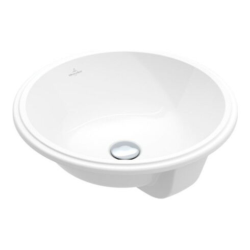 V&B Unterbauwaschbecken Architectura d= 40cm, rund, mit Überlauf, weiß