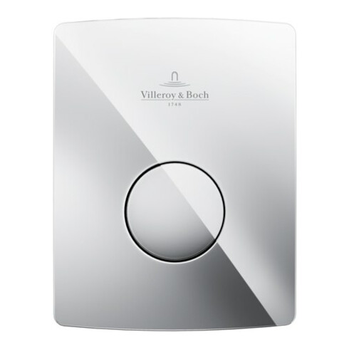 V&B Urinal-Betät.-Platte ViConnect U100 12,6x16,2x1,7cm, Kunststoff, verchromt