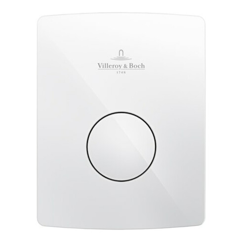 V&B Urinal-Betät.-Platte ViConnect U100 12,6x16,2x1,7cm, Kunststoff, weiß