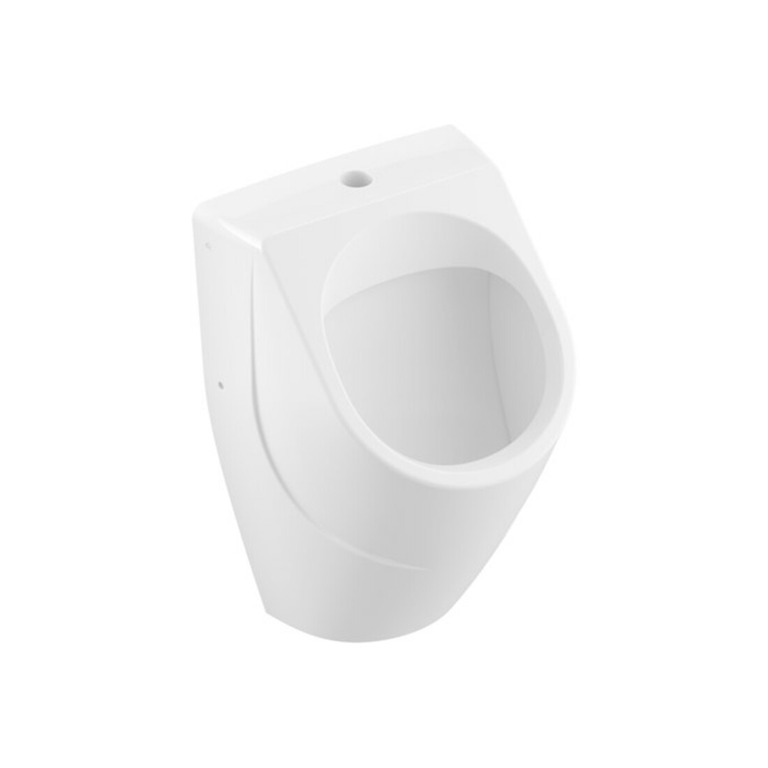 V&B Urinoir d'aspiration O.NOVO 33,5x56x32cm, D-Flush, arrivée eau dessus, blanc