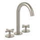 V&B V&B 3-Loch-Waschtischarmatur Loop& Friends Kreuz, o. Abl.garn, brushed nickel black-1