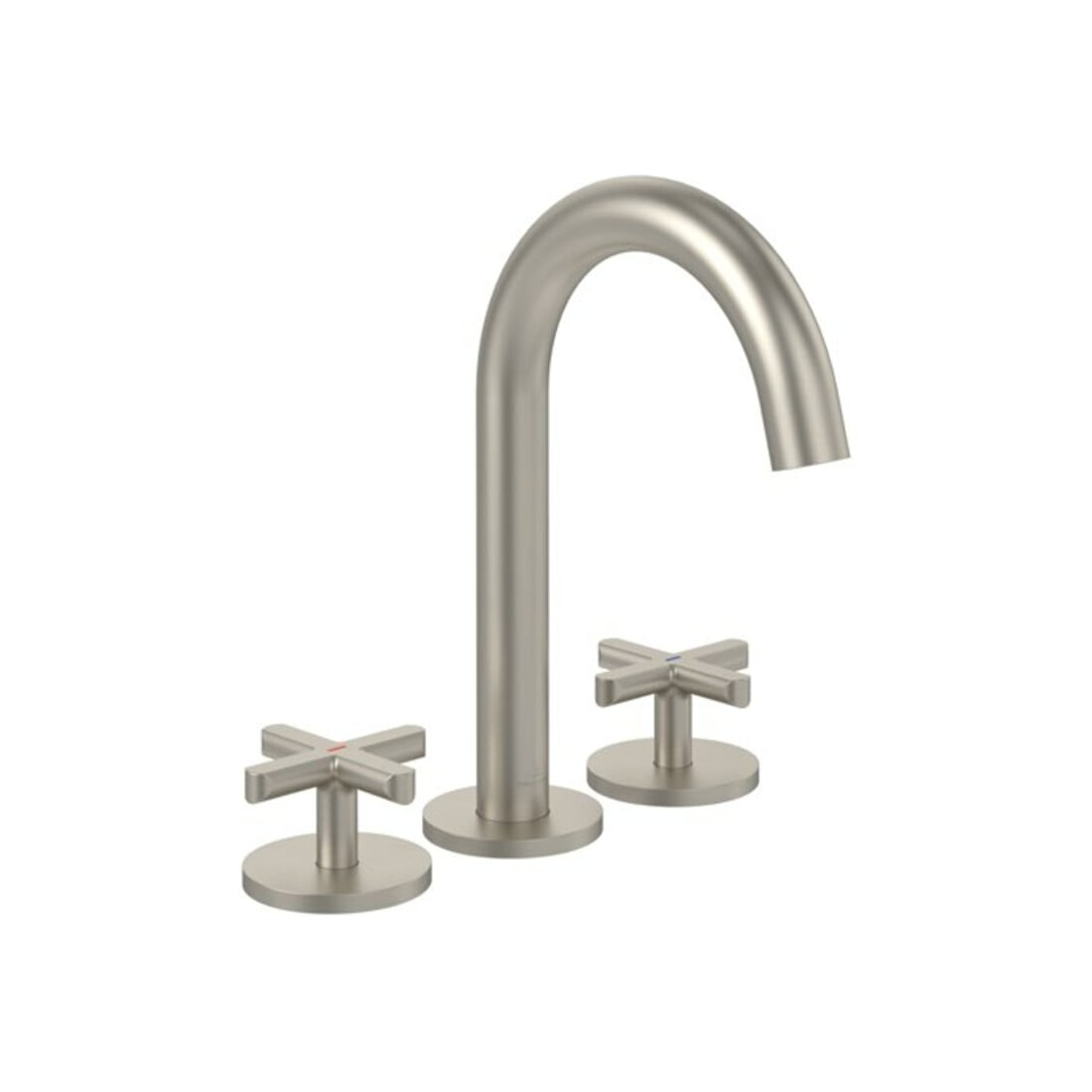 V&B V&B 3-Loch-Waschtischarmatur Loop& Friends Kreuz, o. Abl.garn, brushed nickel black