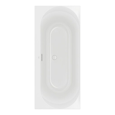 V&B V&B Baignoire d'angle Duo LOOP & FRIENDS 170x75 cm, forme intérieure ovale, blanc