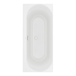 V&B V&B Baignoire d'angle Duo LOOP& FRIENDS 170x75 cm, forme intérieure ovale, blanc pierre