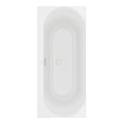 V&B V&B Baignoire d'angle Duo LOOP& FRIENDS 170x75 cm, forme intérieure ovale, blanc pierre