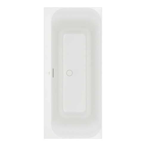 V&B V&B Baignoire d'angle Duo LOOP& FRIENDS 180x80 cm, forme intérieure carrée, blanc pierre