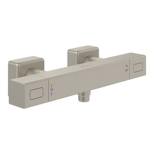 V&B V&B Brausethermostat Uni. Taps& Fittings eckig, Wandmontage, brushed nickel black