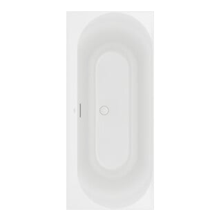 V&B V&B Eck-Badewanne Duo LOOP& FRIENDS 180x80cm, ovale Innenform, stone white
