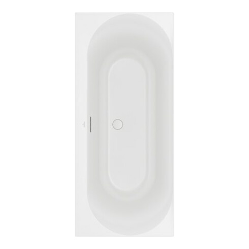 V&B V&B Eck-Badewanne Duo LOOP& FRIENDS 180x80cm, ovale Innenform, stone white