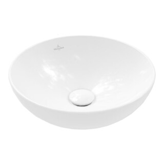 V&B V&B Lavabo à poser Loop & Friends Ø 38 cm, avec trop-plein, blanc C+, sans trou robinet