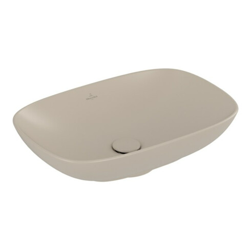 V&B V&B Lavabo à poser Loop & Friends 56x38 cm, avec trop-plein, amande C-plus, rectangulaire