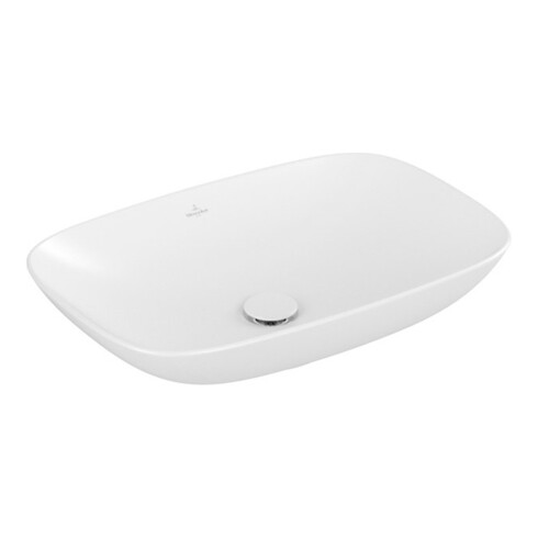V&B V&B Lavabo à poser Loop & Friends 62x42 cm, sans trop-plein, blanc brillant C-plus, rectangulaire