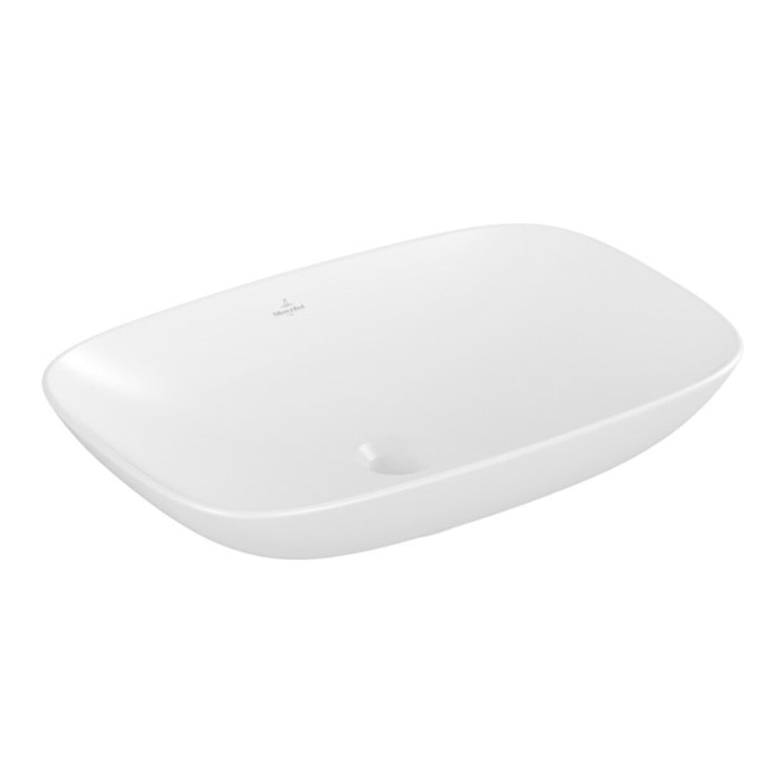 V&B V&B Lavabo à poser Loop & Friends 62x42 cm, sans trop-plein, blanc brillant C-plus, rectangulaire