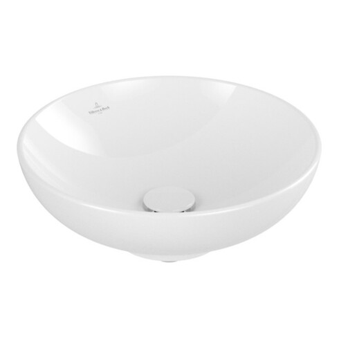 V&B V&B Lavabo à poser Loop & Friends d 42 cm, sans trop-plein, blanc, sans trou de robinet
