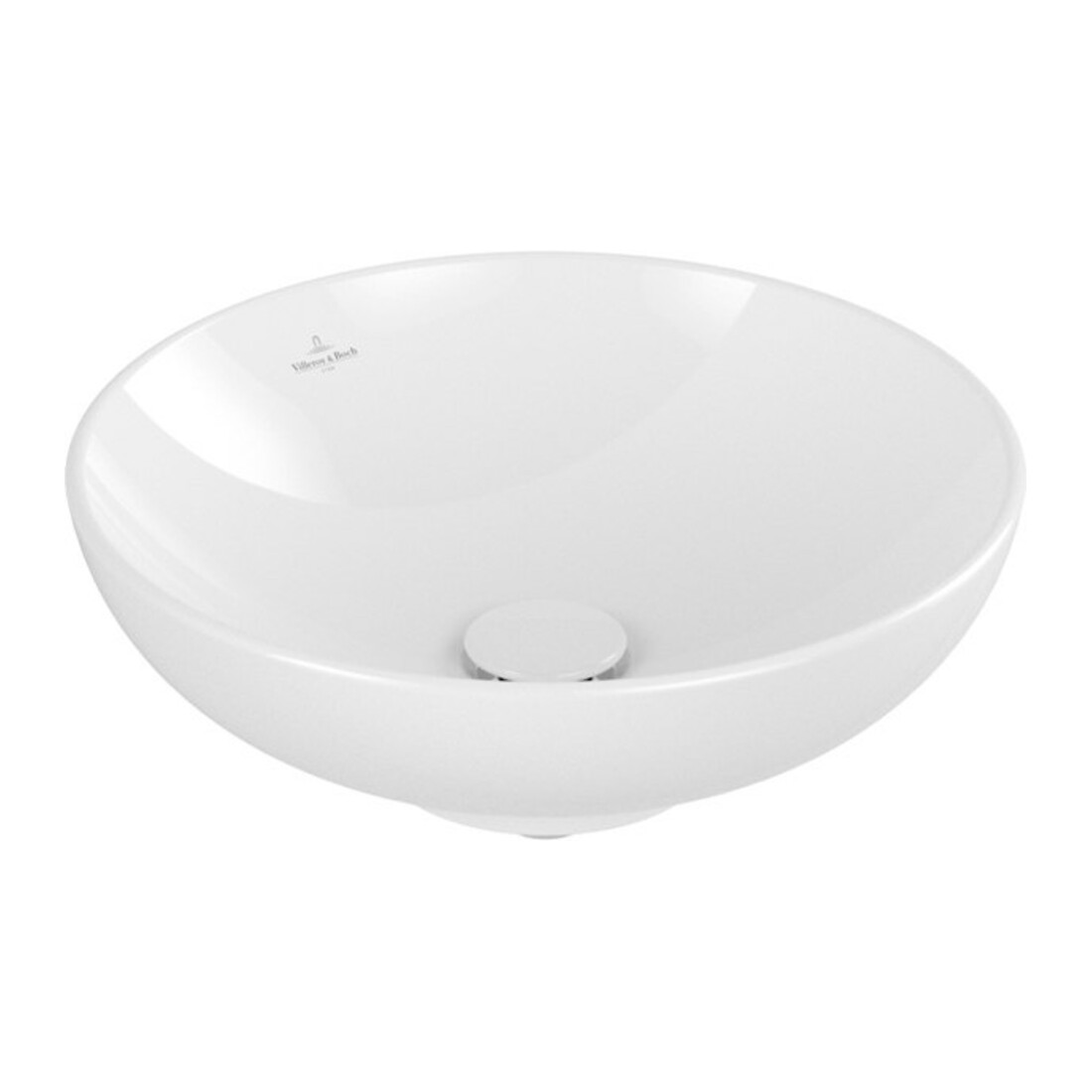 V&B V&B Lavabo à poser Loop & Friends d 42 cm, sans trop-plein, blanc, sans trou de robinet