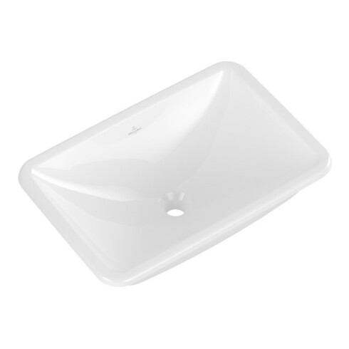 V&B V&B Lavabo encastré Loop & Friends sans trou de robinet, avec trop-plein, 60x40,5 cm, blanc