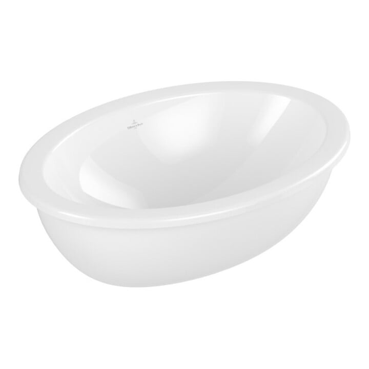 V&B V&B Lavabo sous plan Loop & Friends ov., sans trou robinet, sans trop-plein, 57x38 cm, blanc