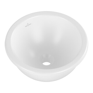 V&B V&B Lavabo sous plan Loop & Friends rd, sans trou robinet, avec trop-plein, D 33 cm, blanc brillant C+