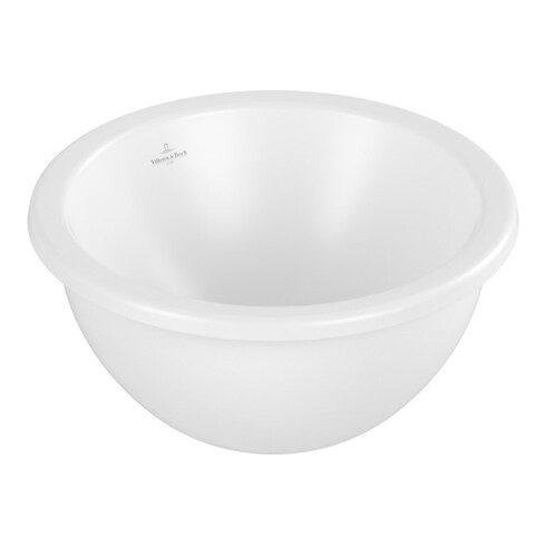 V&B V&B Lavabo sous plan Loop & Friends rd, sans trou robinet, avec trop-plein, D 33 cm, blanc brillant C+