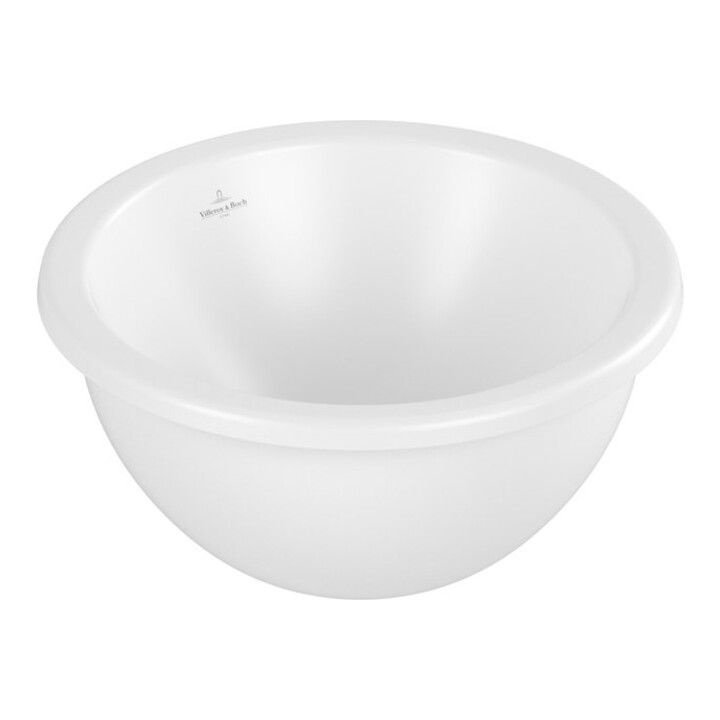 V&B V&B Lavabo sous plan Loop & Friends rd, sans trou robinet, avec trop-plein, D 33 cm, blanc brillant C+
