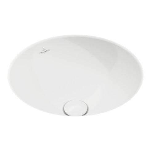 V&B V&B Lavabo sous plan Loop & Friends rond, sans trou robinet, avec trop-plein, d 38 cm, bleu C+