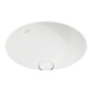 V&B V&B Lavabo sous plan Loop & Friends rond, sans trou robinet, avec trop-plein, Ø 33 cm, bleu C+-1