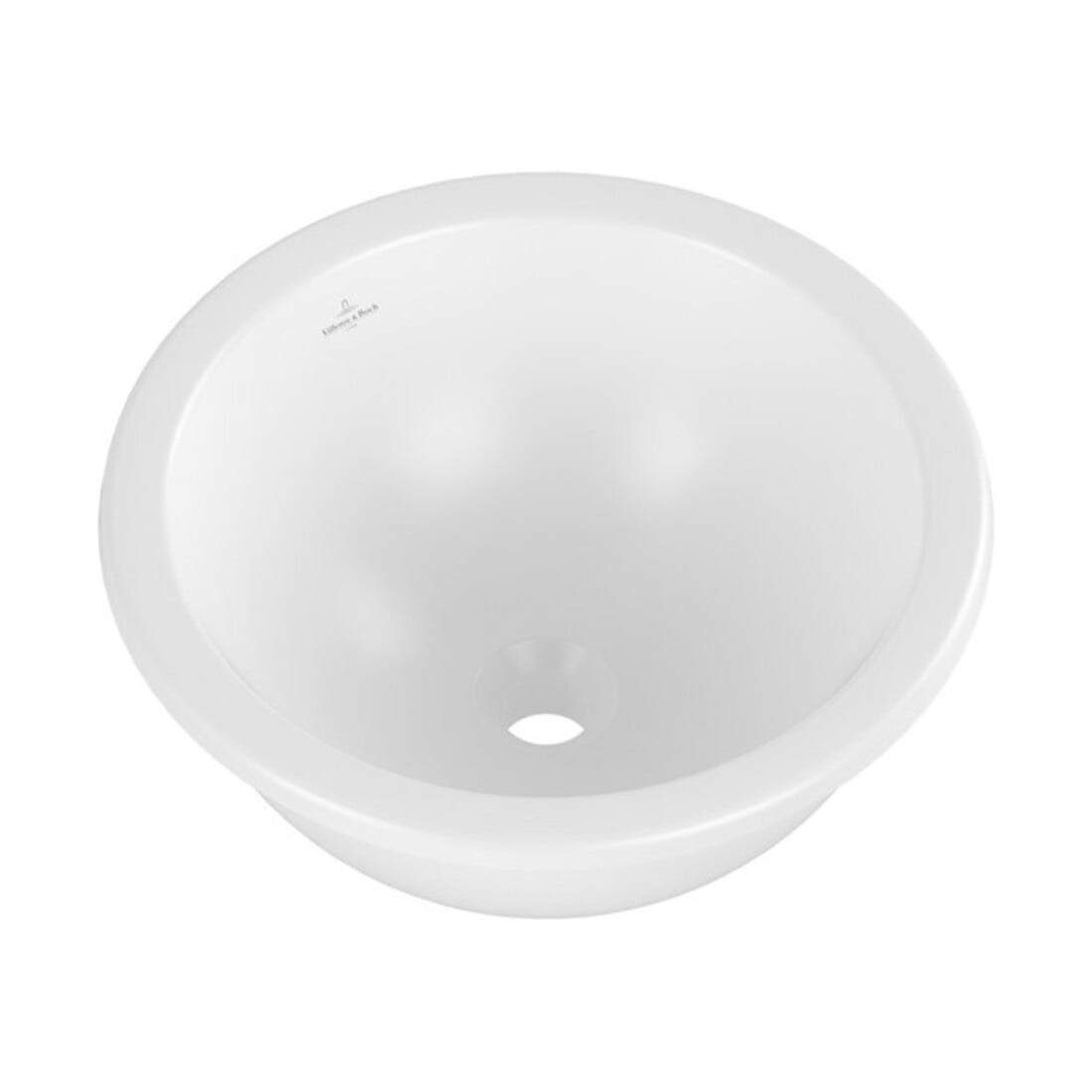 V&B V&B Lavabo sous plan Loop & Friends rond, sans trou robinet, avec trop-plein, Ø 38 cm, blanc brillant C+