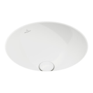 V&B V&B Lavabo sous plan Loop & Friends rond, sans trou robinet, sans trop-plein, Ø 33 cm, bleu C+