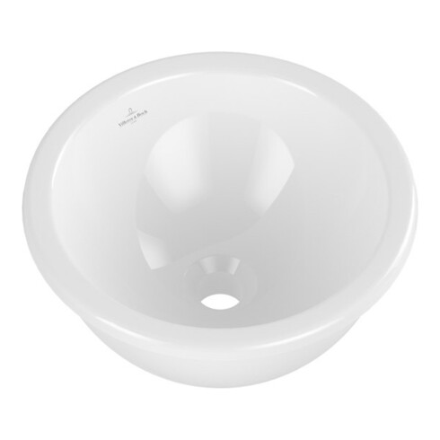 V&B V&B Lavabo sous plan Loop & Friends rond, sans trou robinet, sans trop-plein, d 33 cm, blanc C+