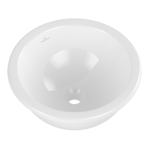 V&B V&B Lavabo sous plan Loop & Friends rond, sans trou robinet, sans trop-plein, d= 38 cm, blanc