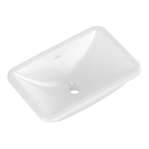 V&B V&B Lavabo sous plan Loop & Friends sans trou de robinet, avec trop-plein, 51x34 cm, blanc C-plus