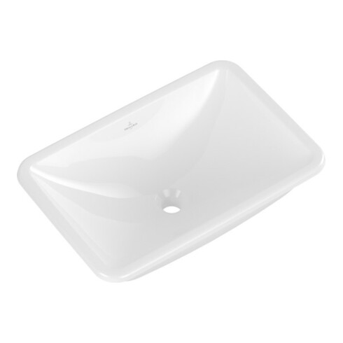V&B V&B Lavabo sous plan Loop & Friends sans trou de robinet, avec trop-plein, 54x34 cm, blanc