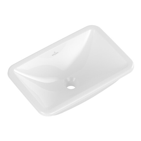 V&B V&B Lavabo sous-plan Loop & Friends sans trou robinet, sans trop-plein, 45x28 cm, blanc C-plus