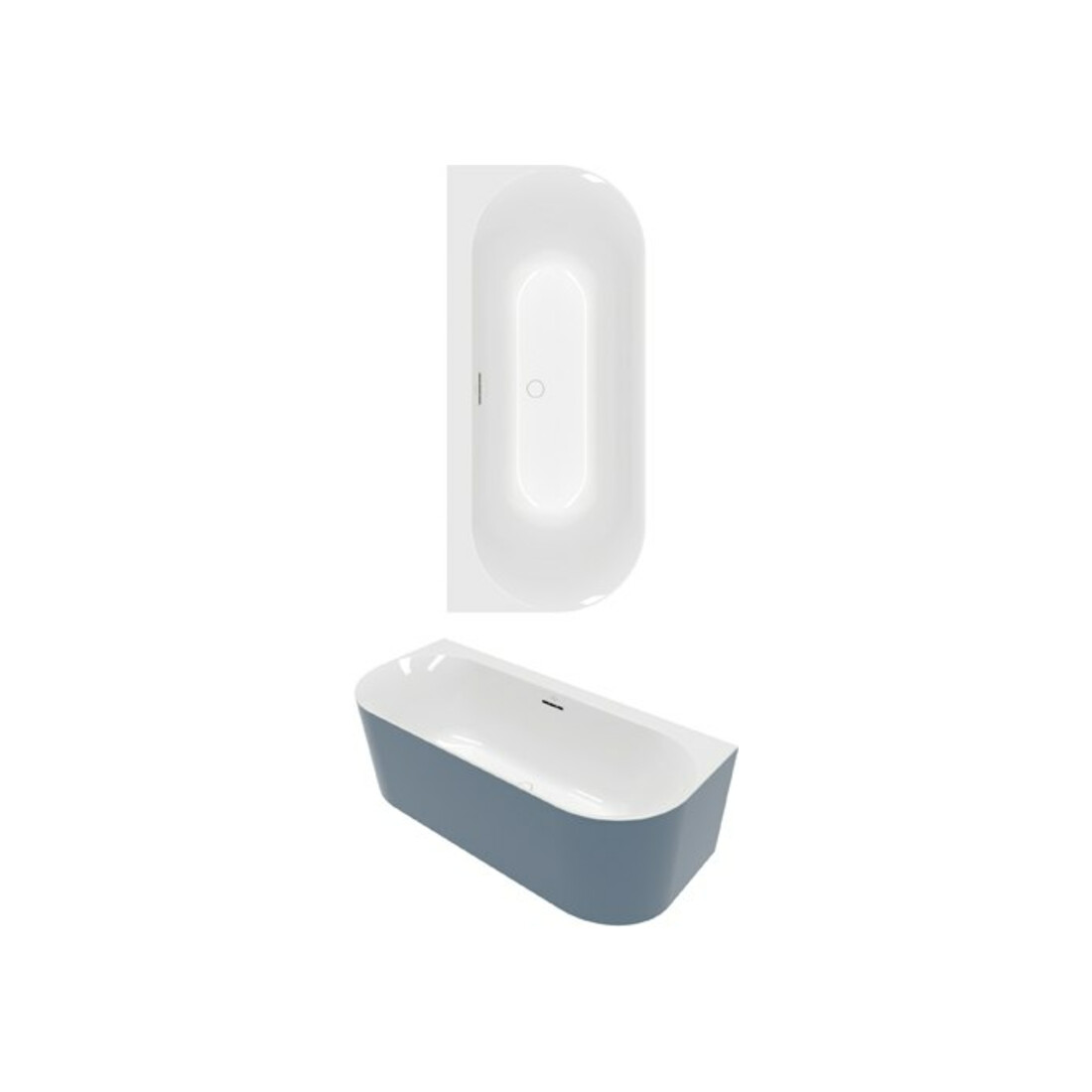 V&B V&B Oval-Badewanne Loop& Friends 170x75x60cm, Vorw, Acr., Col. o Dem., we