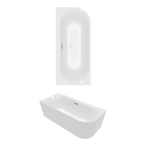 V&B V&B Oval-Badewanne Loop& Friends 170x75x60cm, Vorw., Acr., li, st. wh. C+