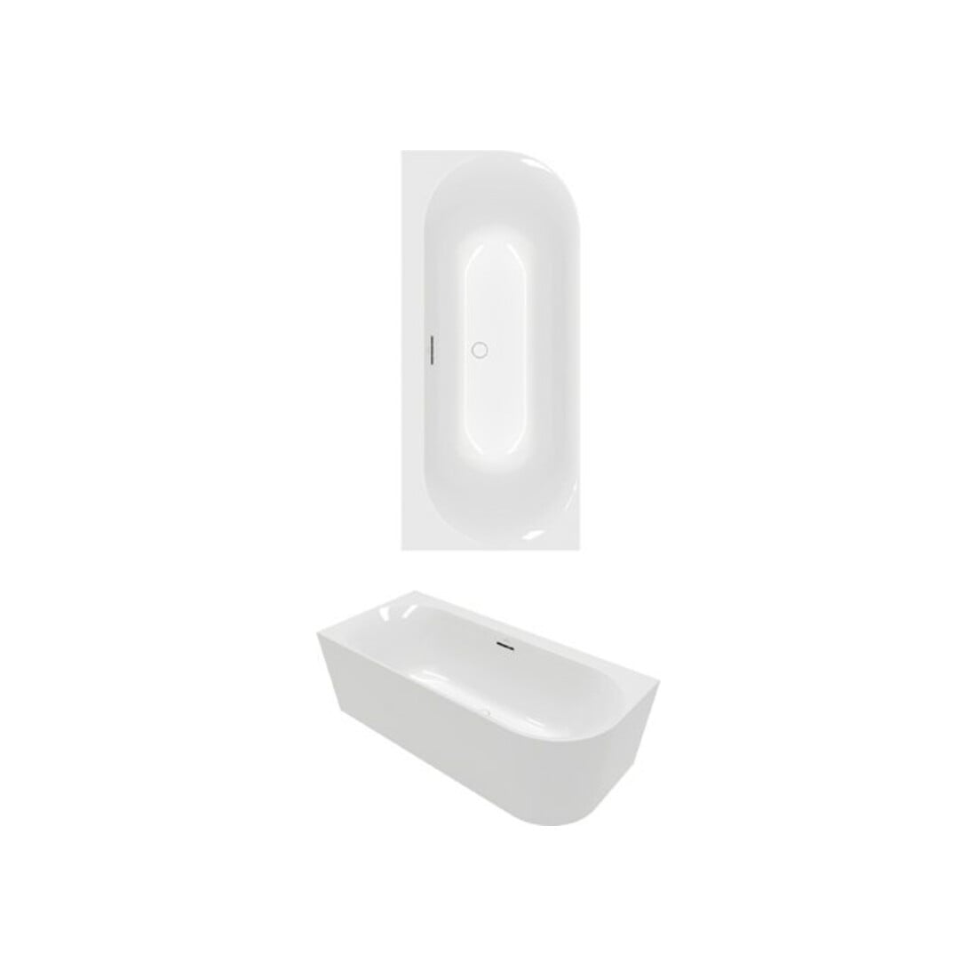 V&B V&B Oval-Badewanne Loop& Friends 170x75x60cm, Vorw., Acr., re, st. wh. C+