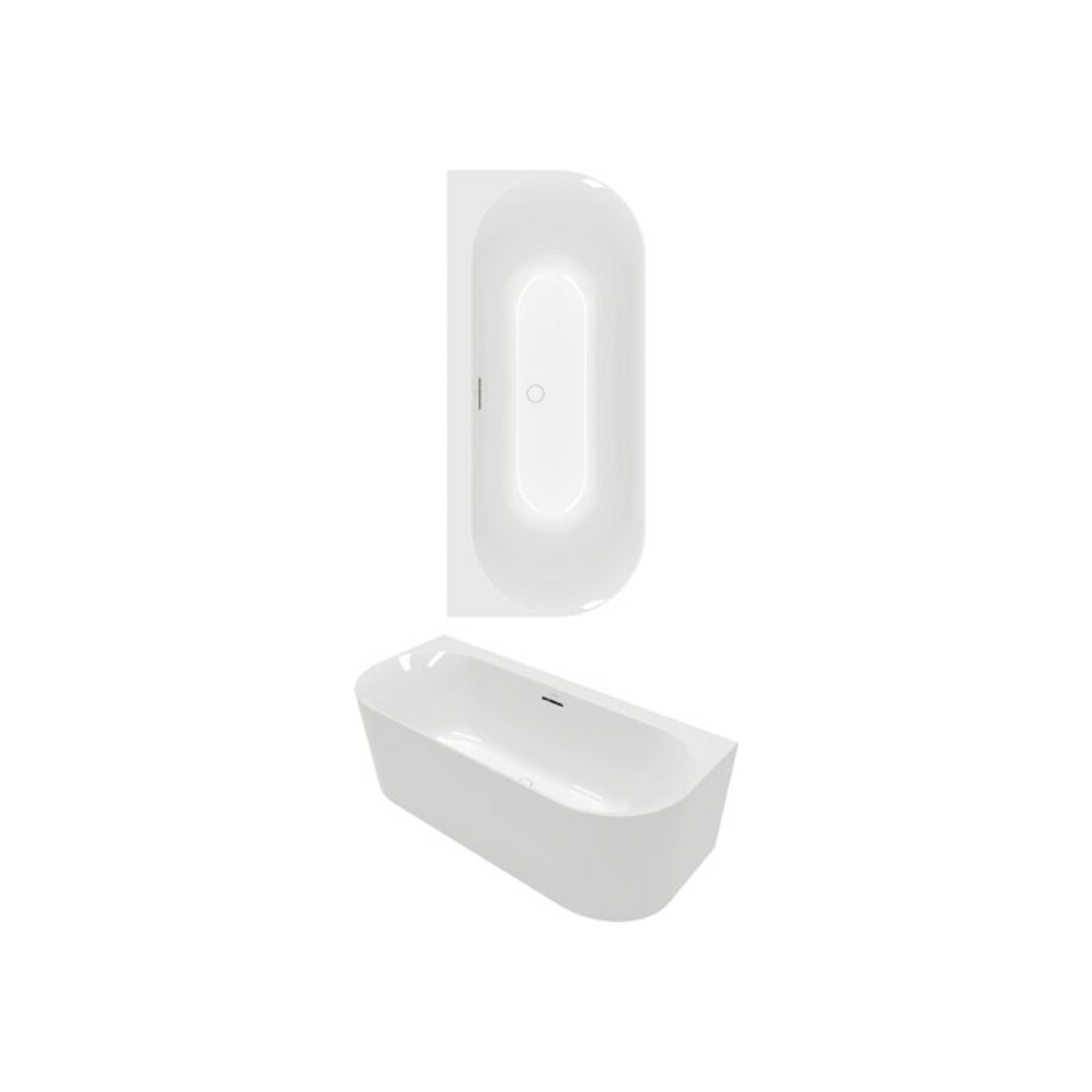 V&B V&B Oval-Badewanne Loop& Friends 170x75x60cm, Vorw., Acr., st. wh. C+