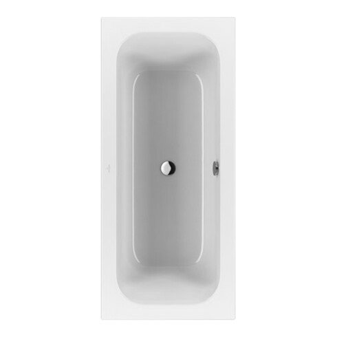 V&B V&B Rechteck-Badewanne Duo LOOP& FRIENDS 180x80cm, weiß, eckige Innenform
