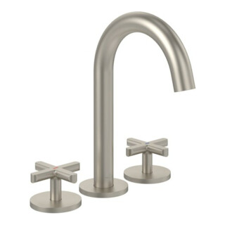 V&B V&B Robinet de lavabo 3 trous Loop& Friends croix, sans garniture, nickel brossé noir