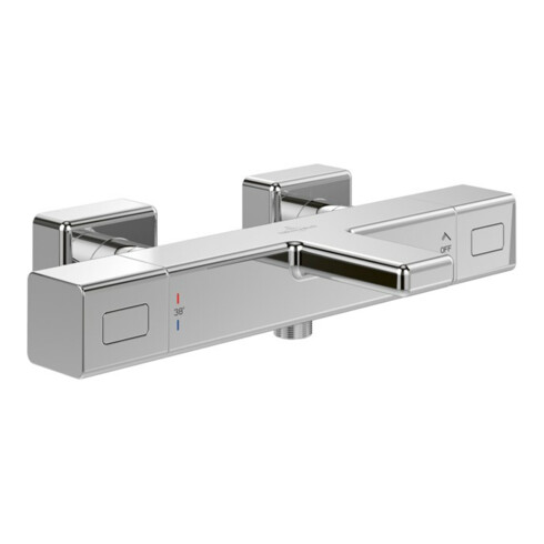 V&B V&B Wannen-Thermostat Universal Taps& Fittings eck., verstellb. Regler, Wandmont., chr