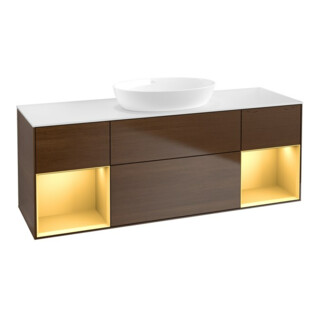 V&B V&B Waschtischunterschrank Finion 160cm, Pl wh. m, Reg gol m Lac, walven