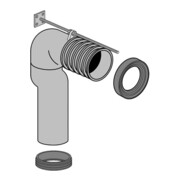 V&B Vario-coude d'évacuation mural Mod. 7 - 11,5 cm, pour évacuation verticale