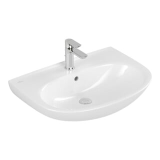V&B Vasque O.Novo 65x48 cm, ovale, mit Hahnloch und Überlauf, blanc C-plus