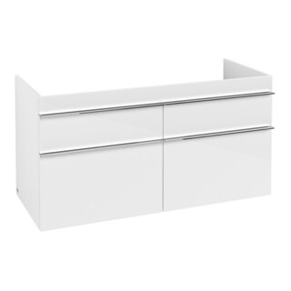 V&B Venticello Meuble sous lavabo 115,3x59x50,2 cm, chrome, blanc brillant