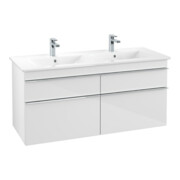 V&B Venticello Meuble sous-lavabo 125,3x59x50,2cm, chrome, blanc brillant-3