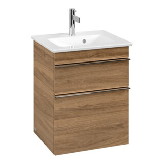 V&B Venticello Meuble sous lavabo 46,6x59x42,5cm, Poignée chrome, chêne Kansas