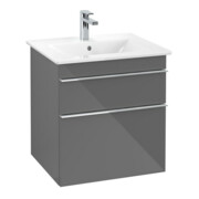 V&B Venticello Meuble Sous-Lavabo 55,3x59x50,2cm, Poignée Chrome, gris brillant-3
