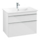 V&B Venticello Meuble sous lavabo 75,3x59x50,2cm, chrome, blanc brillant
