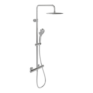 V&B Verve Showers TH système de douche, mitigeur, 3 jets, blanc, or brossé